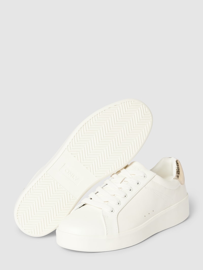 Sneaker mit Metallic-Detail Modell 'SOUL' in weiß