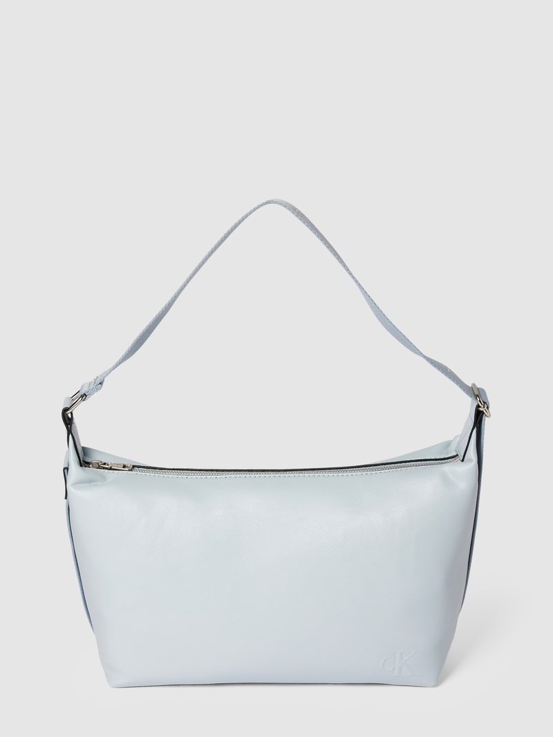 Handtasche mit Label-Details in hellblau