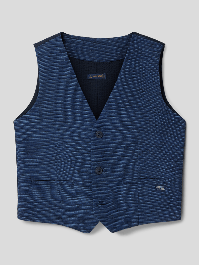 Weste mit Strukturmuster in marineblau