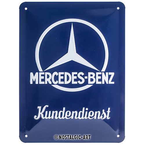 Nostalgic Art Retro Blechschild 15x20cm, Motiv "Mercedes-Benz - Kundendienst", 1 Stück - ATU