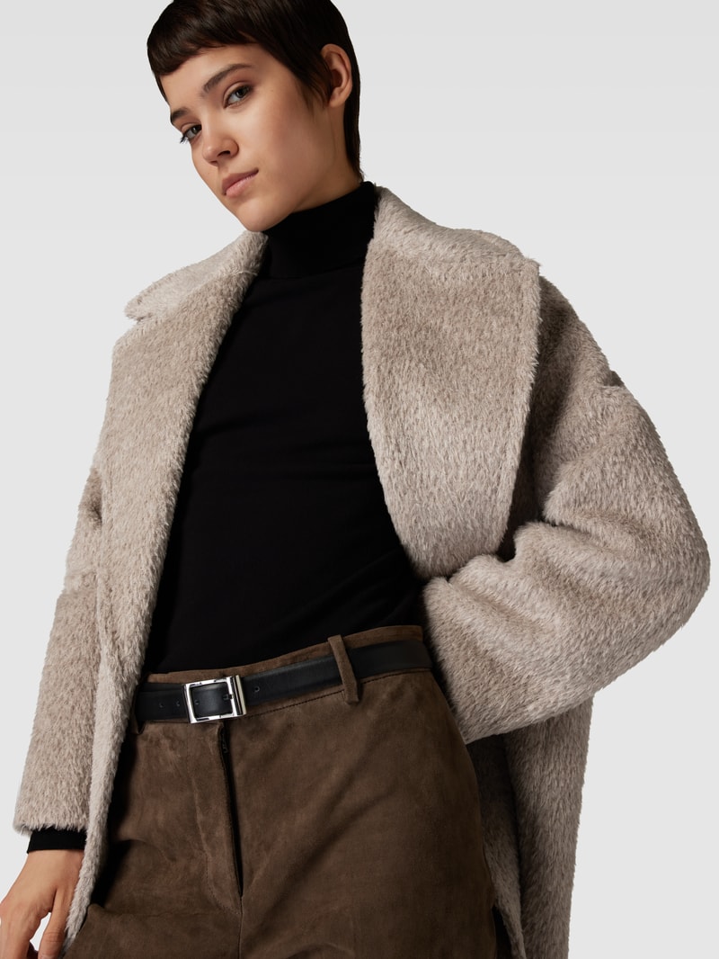 Jacke aus Viskose mit Reverskragen Modell 'ONDE' in taupe
