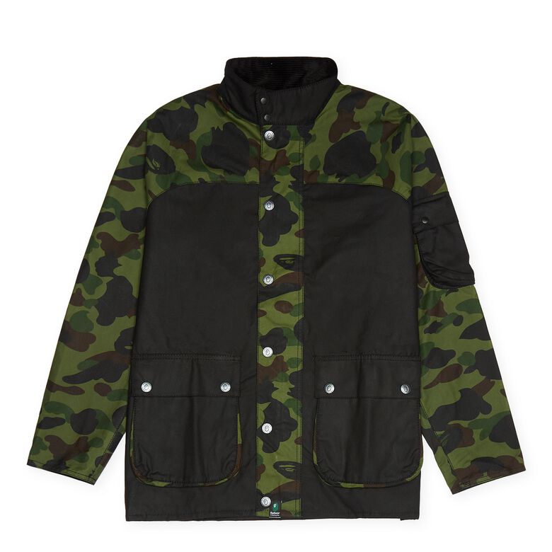 A Bathing Ape x Barbour 1st Camo International Rain Jacket green