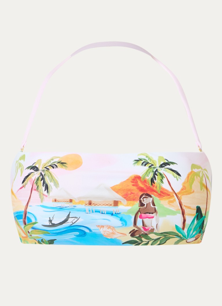 Seafolly South Pacific bikini gornji dio bandeau s odvojivim naramenicama
