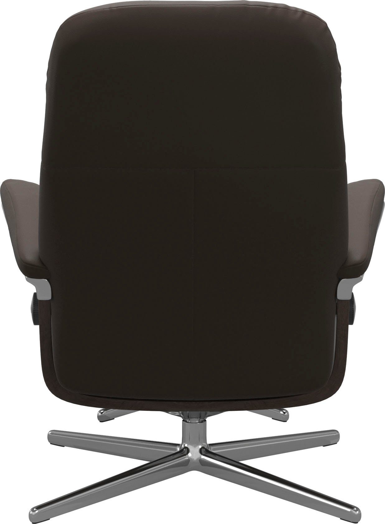 Stressless® Relaxsessel Garda (Set, Relaxsessel mit Hocker), mit Hocker, mit Cross Base, Größe M & L, Holzakzent Braun