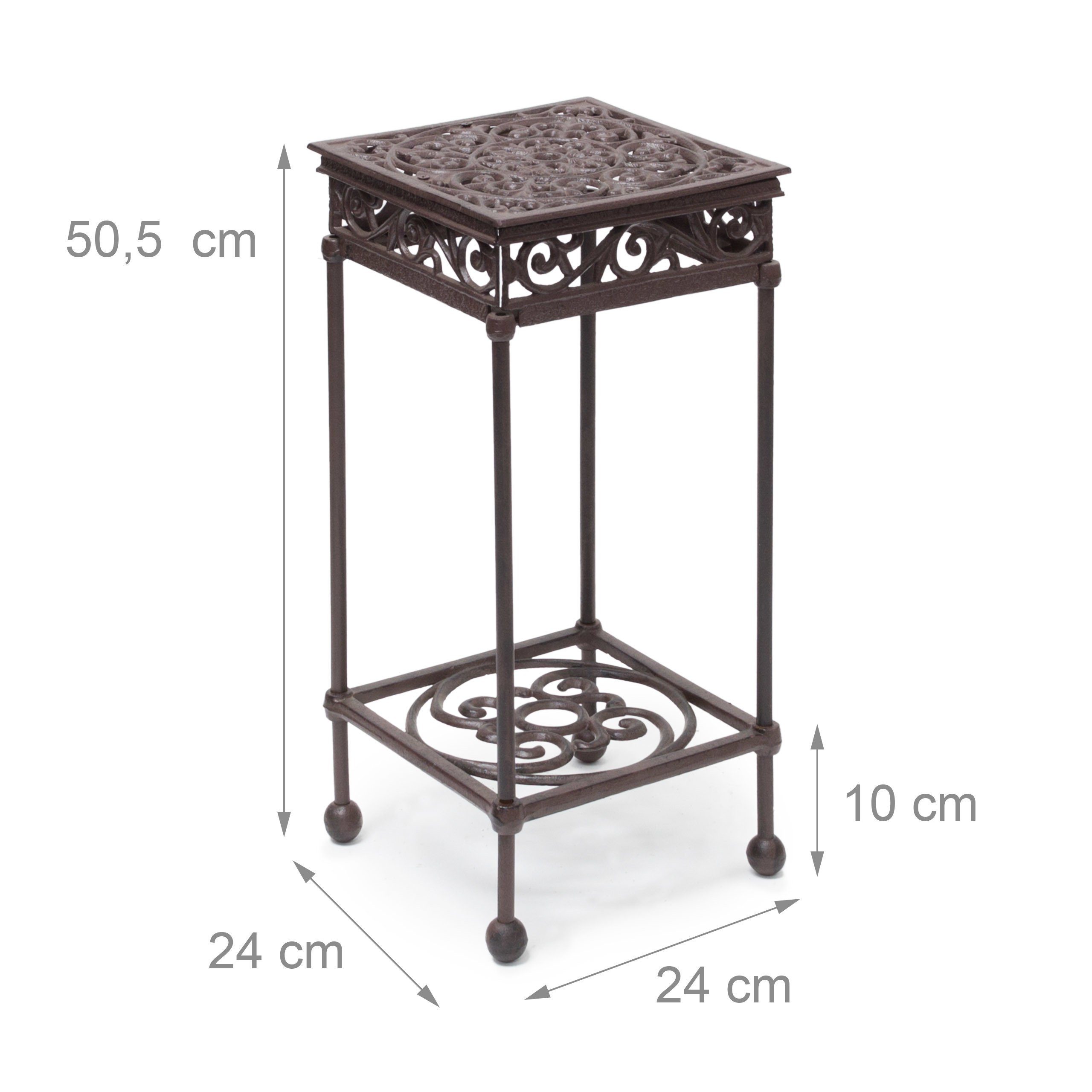 relaxdays Blumenhocker Blumenhocker quadratisch, M