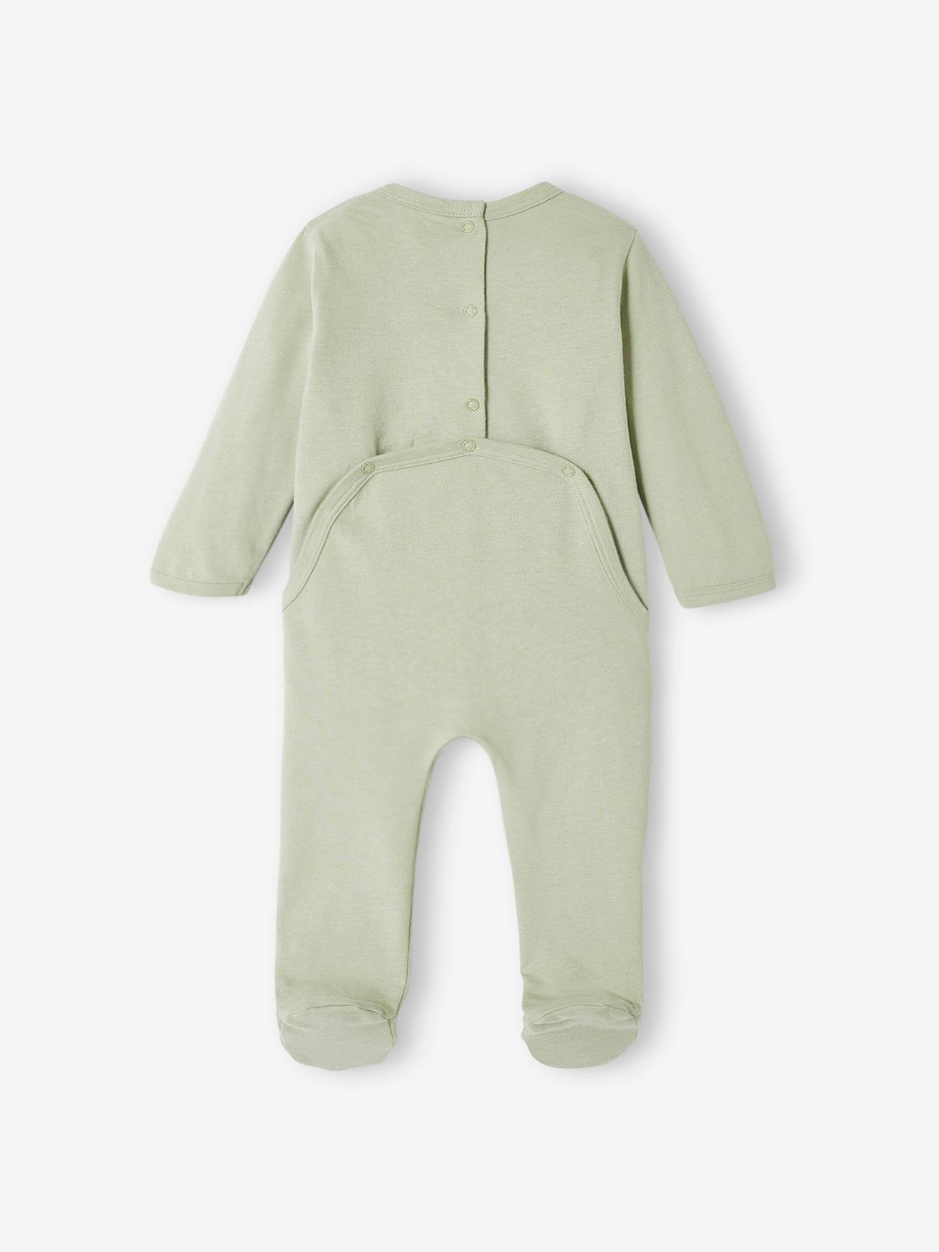Lot de 2 dors-bien dinosaure en jersey bébé garçon vert d'eau