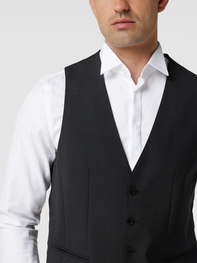 Weste mit Paspeltaschen Modell 'Huge Vest' in anthrazit