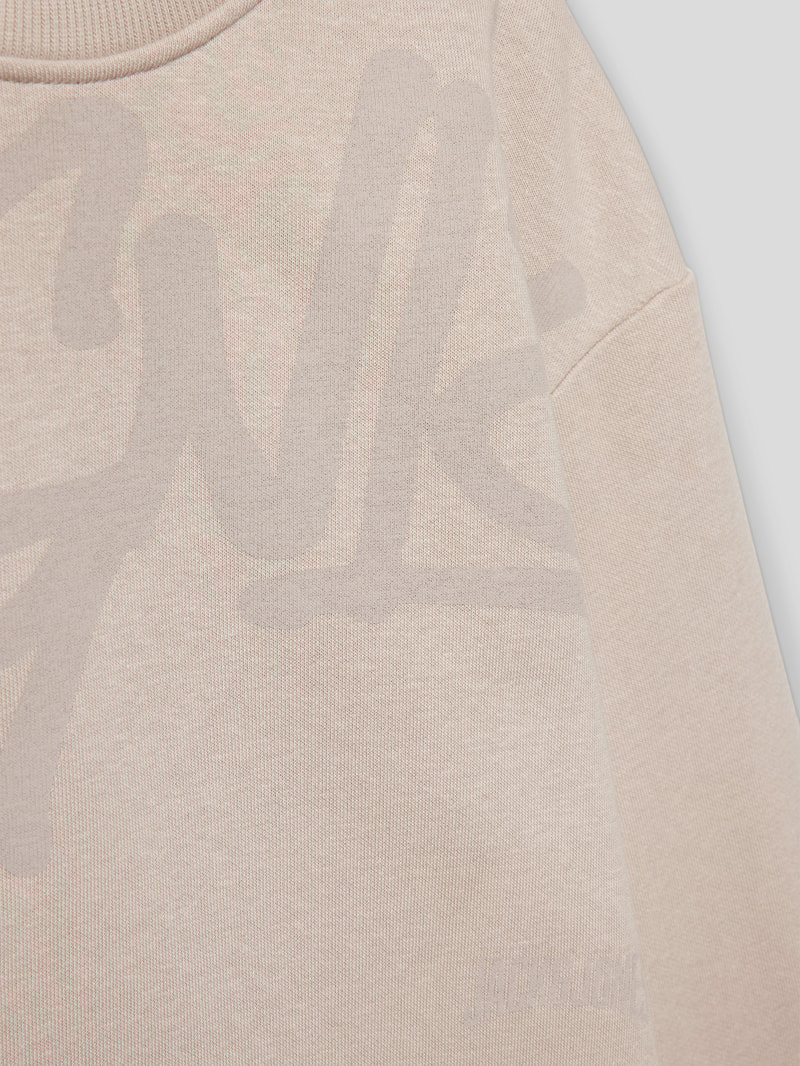 Sweatshirt mit Statement-Print Modell 'JORTRIBECA' in stein