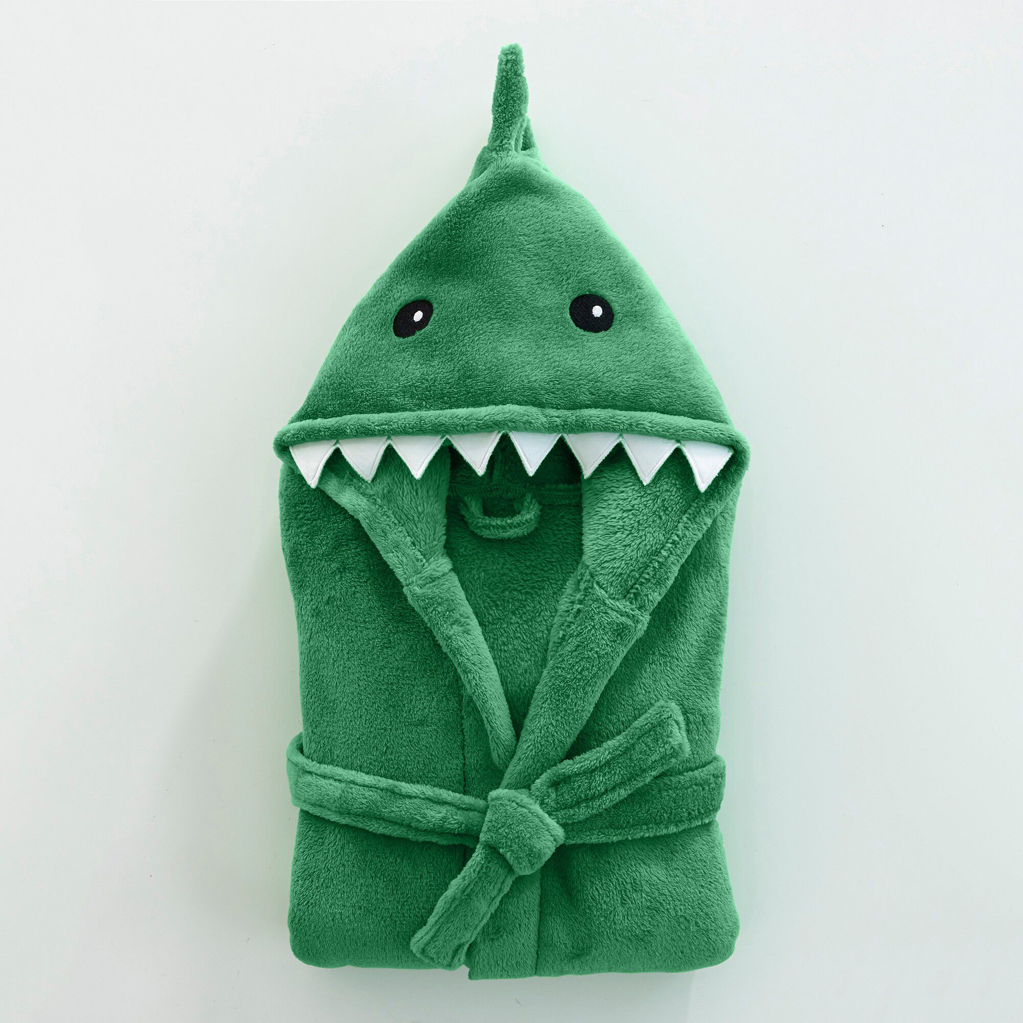 Peignoir de bain enfant dinosaure à capuche microfibre toute douce