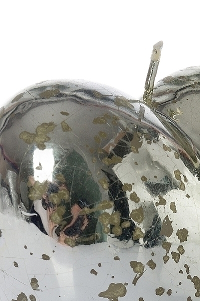 MyFlair Herzkerze in silber - Groß