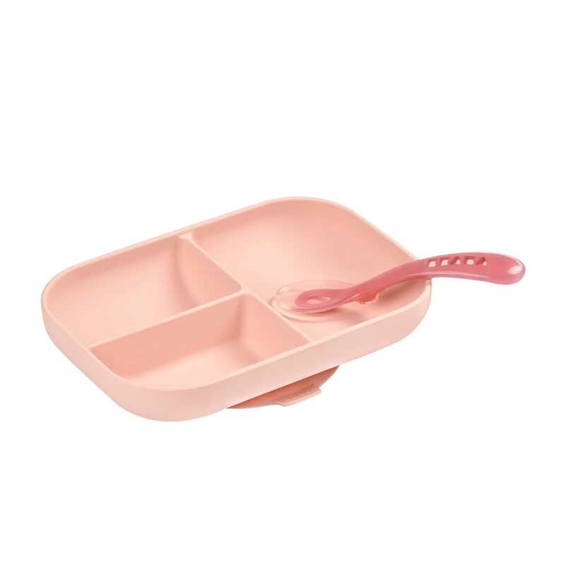Coffret repas compartimenté 2 pièces rose Beaba