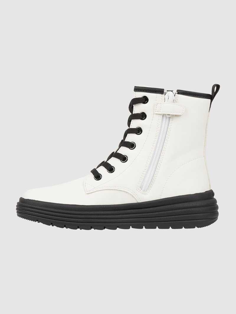 Boots in Leder-Optik Modell 'Phaolae' in weiß