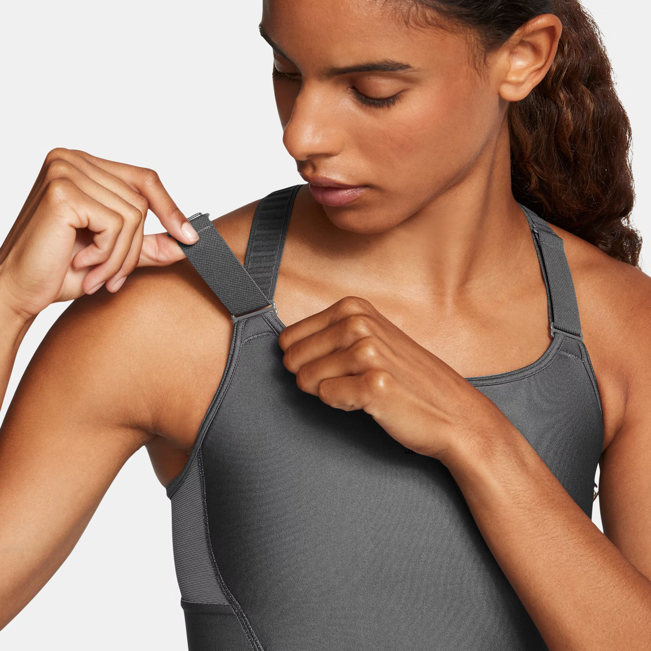 HeatGear High Sport-BH Damen - Grau