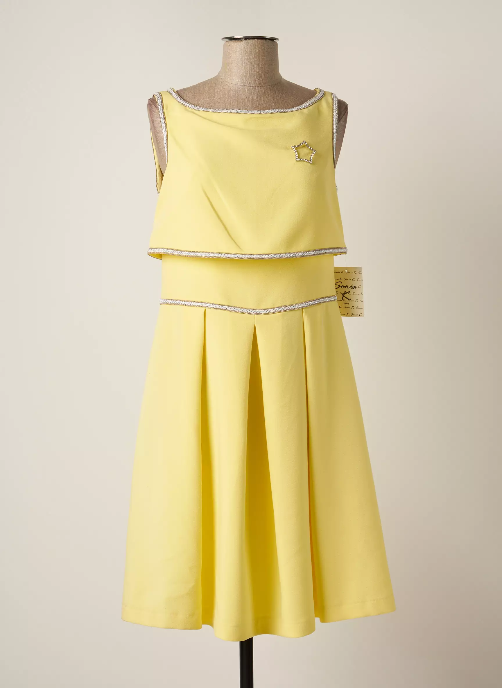 Sonia K Robes Mi Longues Femme couleur jaune