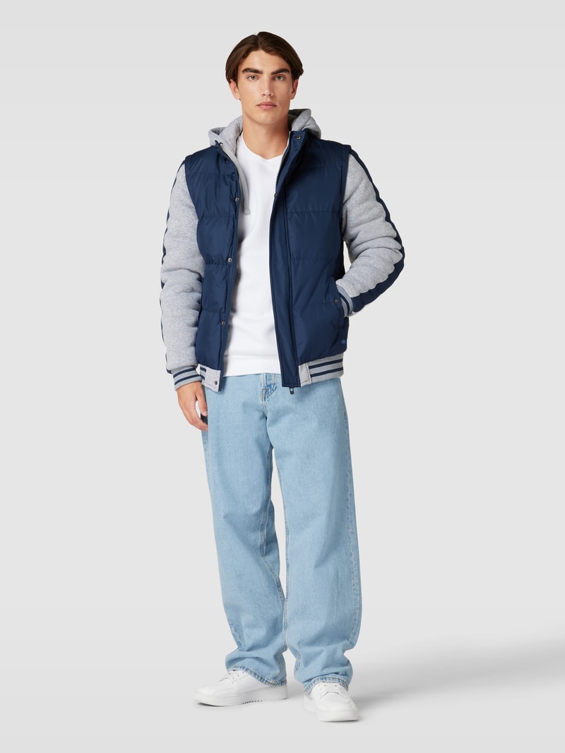 Jacke in Two-Tone-Machart in royalblau