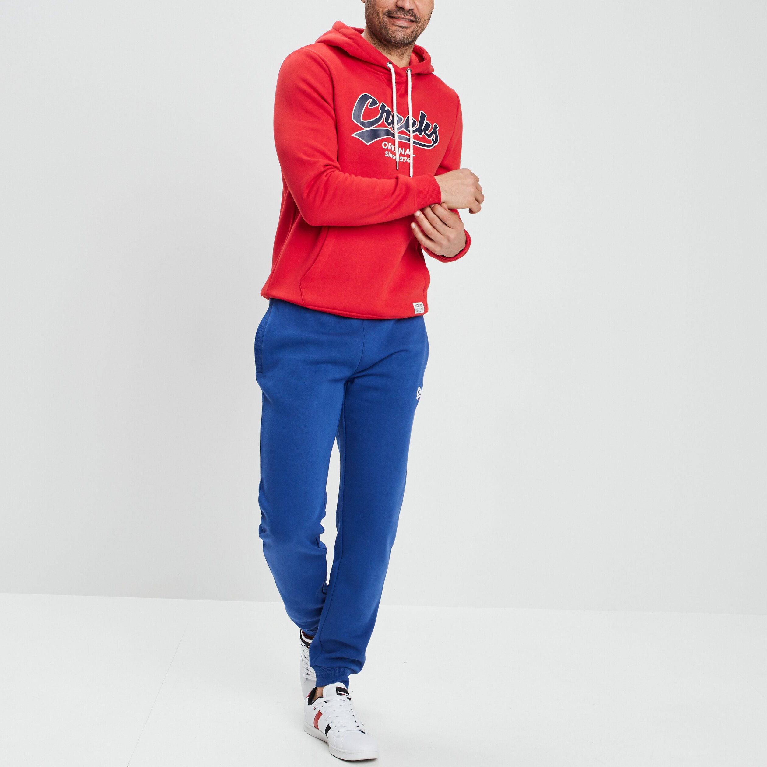 Sweat à capuche hoodie Creeks rouge homme | La Halle