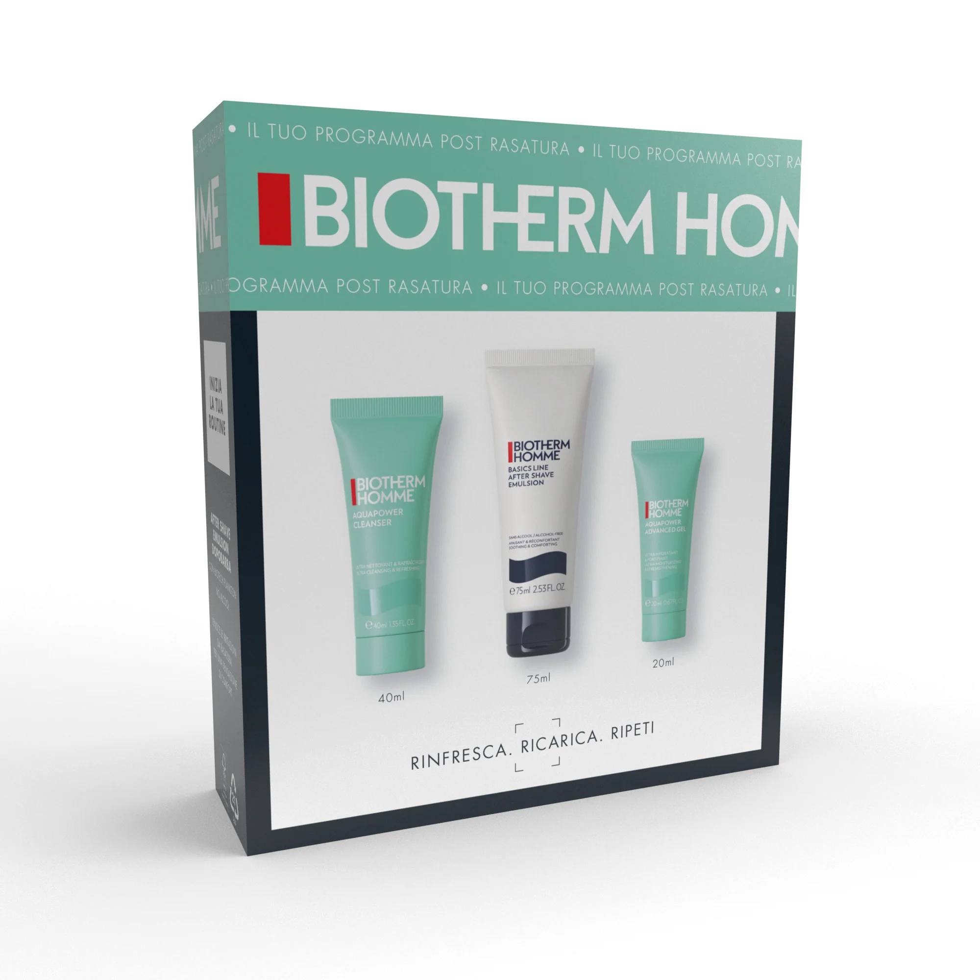 Biotherm Homme nomierinošā balzama komplekts - mitrinošs komplekts, skūšanās komplekts, pēcskūšanās balzams