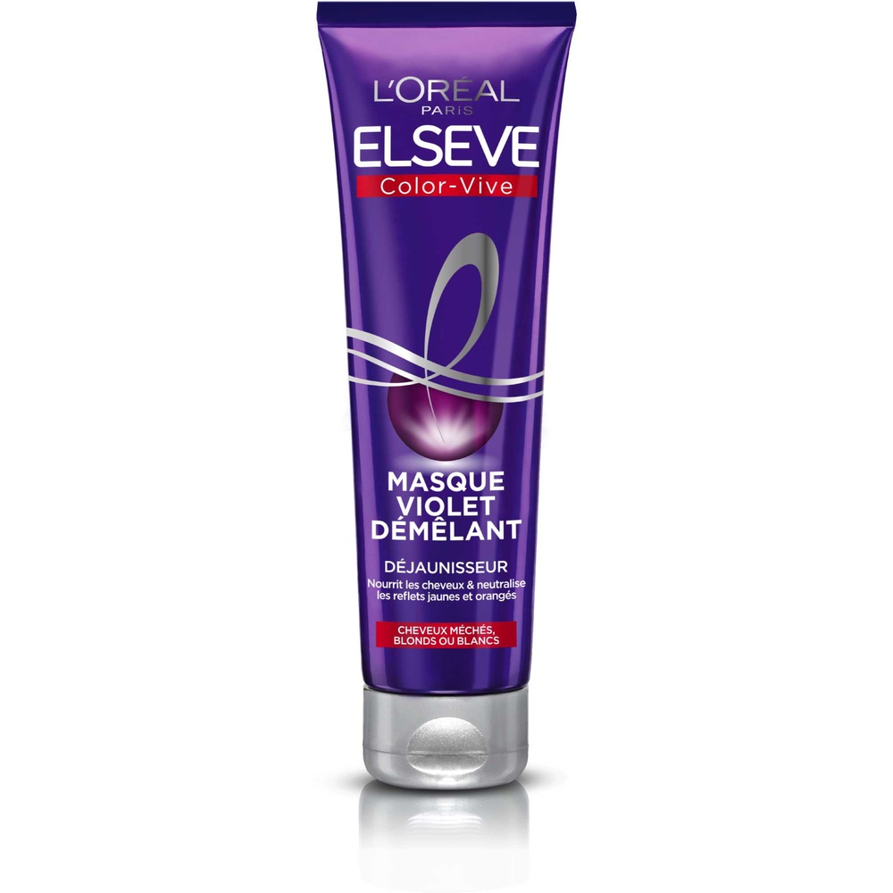 L'Oréal Paris Elseve Color-Vive Masque violet démêlant déjaunisseur enrichi en pigments violets