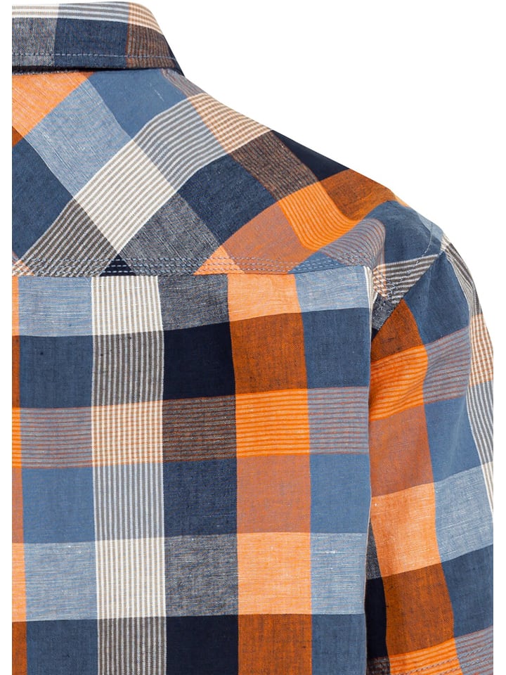 Camel Active Hemd - Regular fit -  in Orange/ Blau günstig kaufen