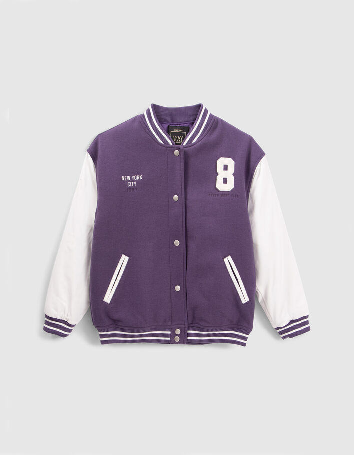 Teddy violet et blanc esprit College fille