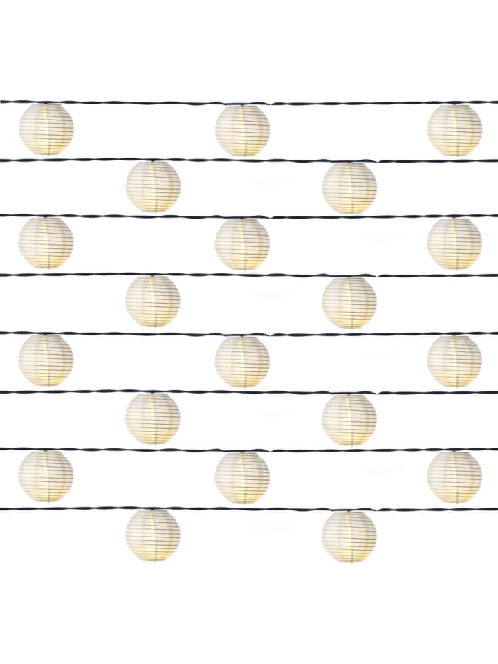 MARELIDA LED Lichterkette 20 weiße Lampions Lampionkette L: 5,7m in weiß günstig kaufen onesize
