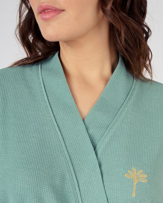 Robe de chambre maille gaufrée polyester recyclé