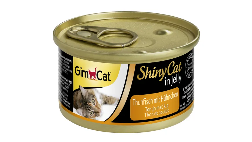 GimCat Katzennassfutter ShinyCat in Jelly Thunfisch mit Hühnchen 70 g