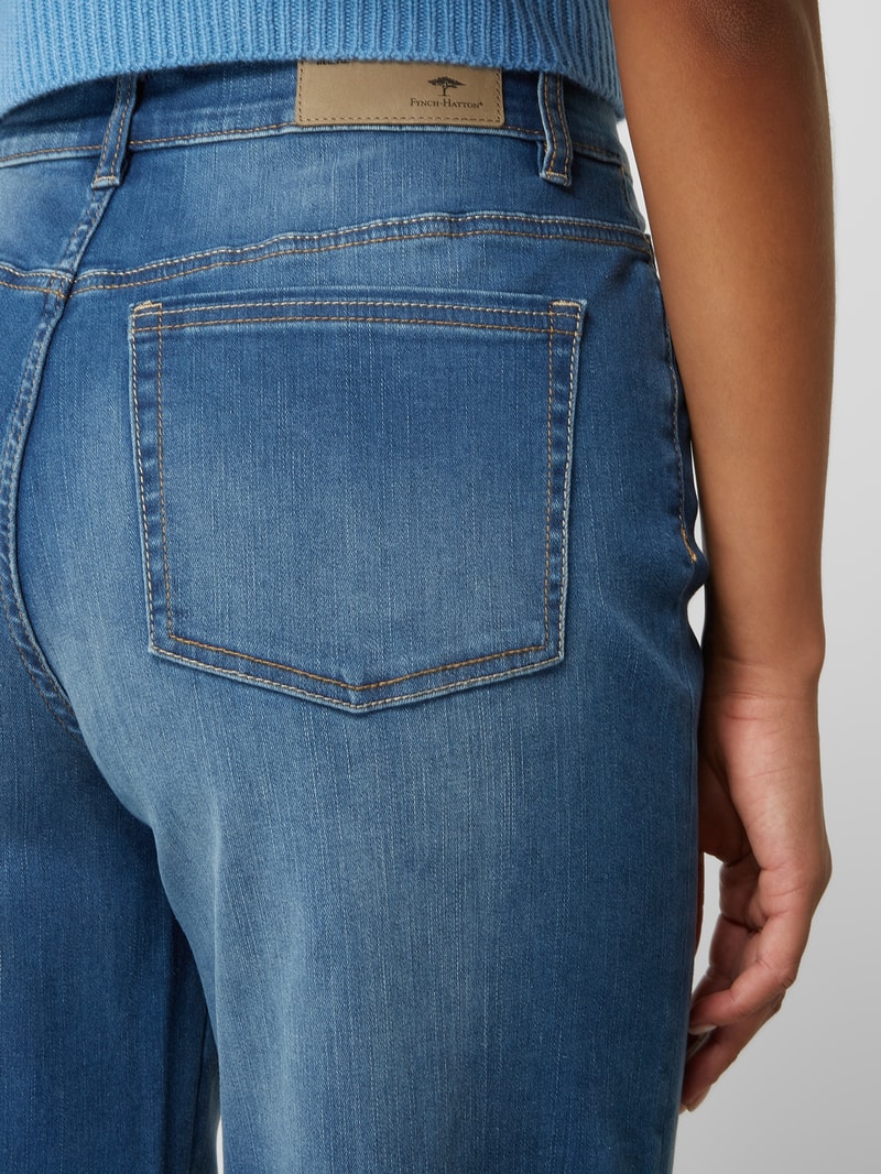Wide Leg Jeans mit Stretch-Anteil in blau