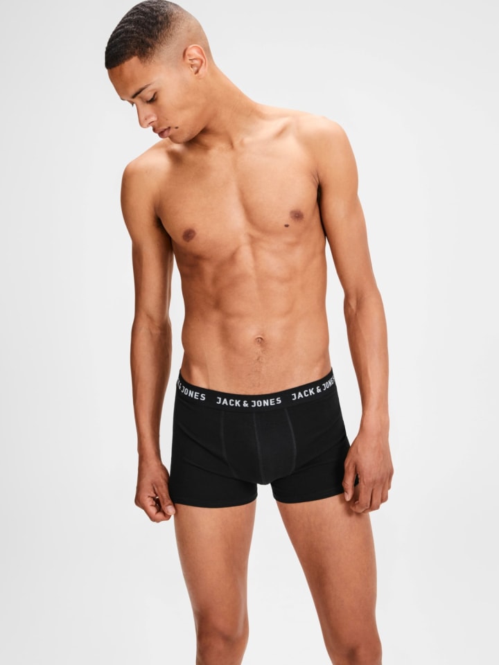 Jack & Jones Set 5er Pack Trunks Boxershorts Stretch Unterhose in Schwarz günstig kaufen