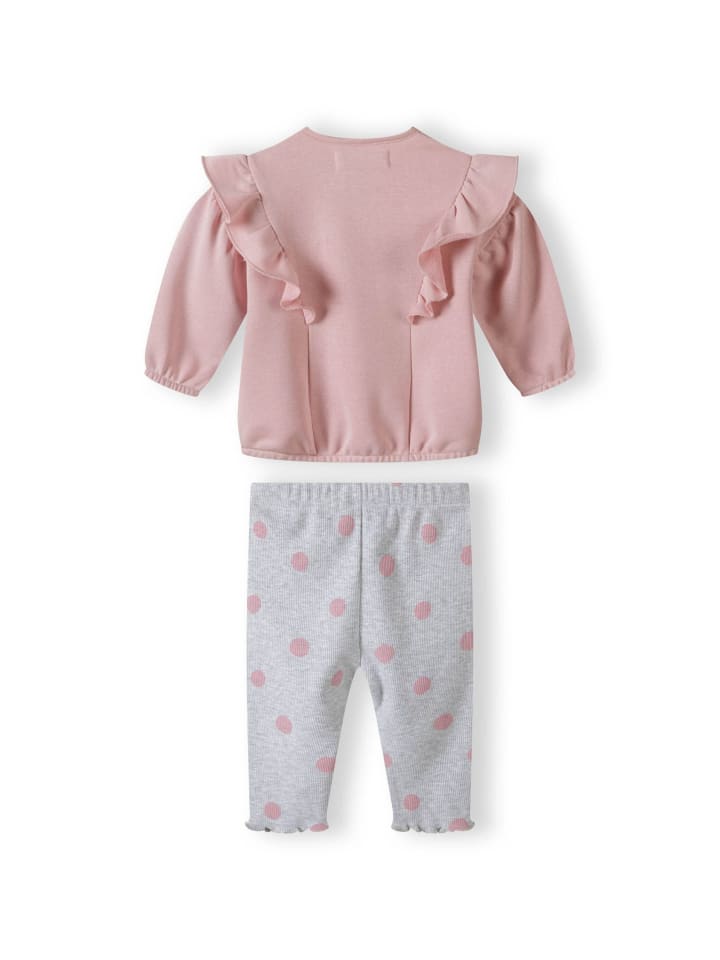 Minoti 2tlg. Set: Longsleeves & Leggings 24fleece23 in hellpink günstig kaufen