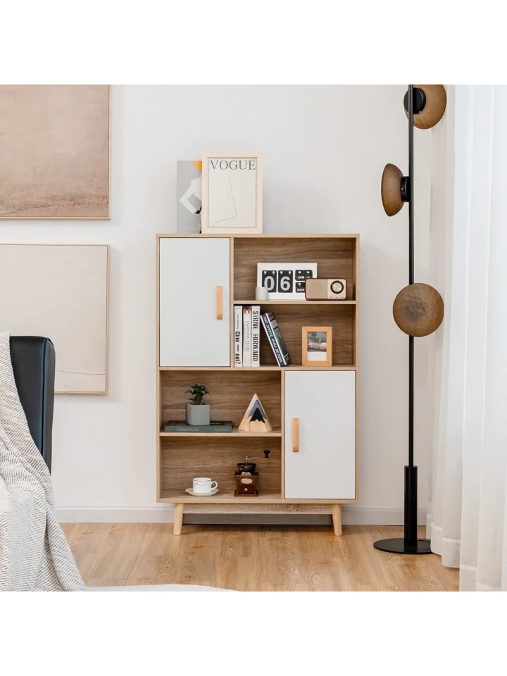 COSTWAY Bücherschrank in Weiß günstig kaufen 120 cm