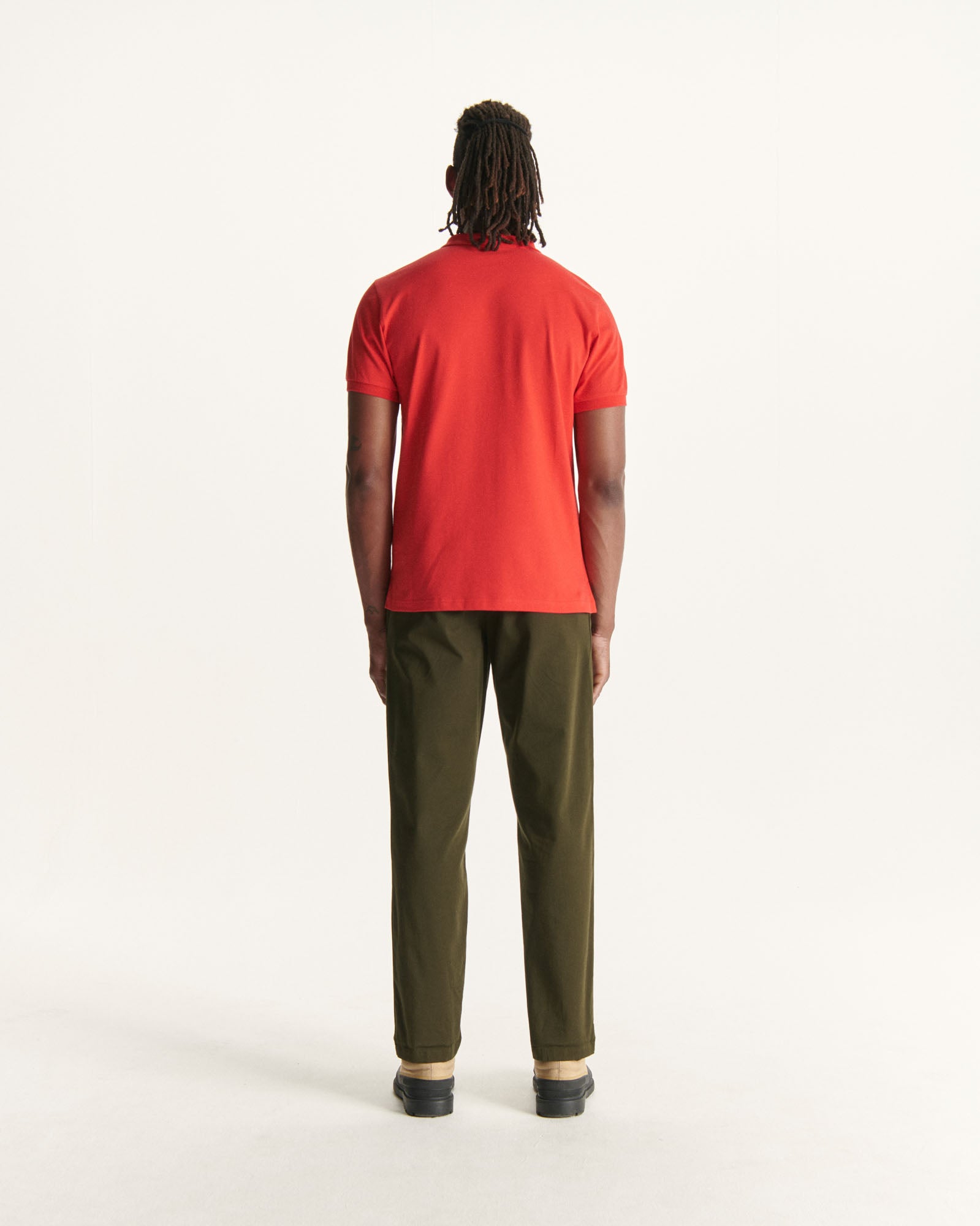 Polo homme en coton biologique Rouge vif Marbella