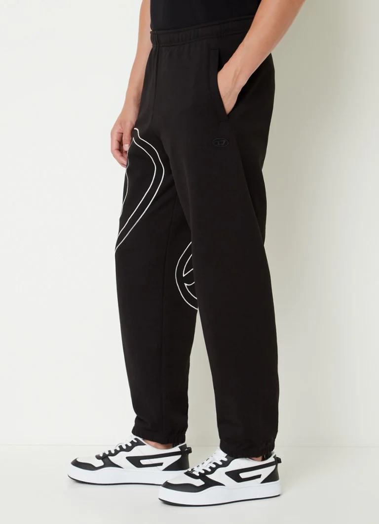 Pantaloni de trening Diesel Marky cu croială dreaptă și logo brodat