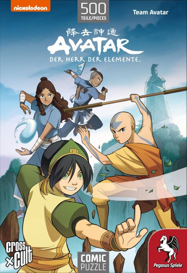 Puzzle: Avatar - Der Herr der Elemente (Team Avatar), 500 Teile (2. Wahl)