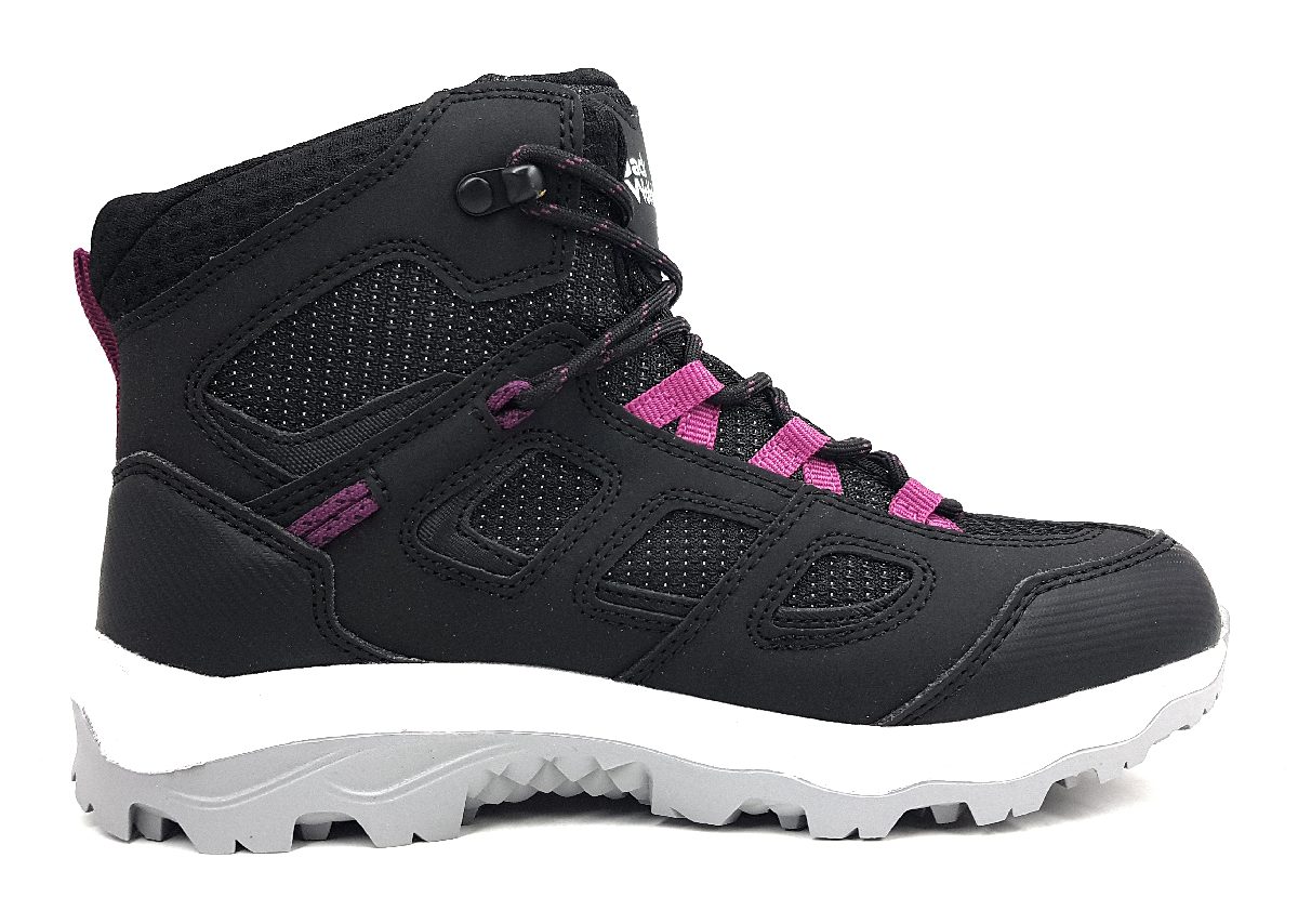 Jack Wolfskin Vojo Texapore Mid K 4042181/6381 Schwarz 6381 Phantom/Pink