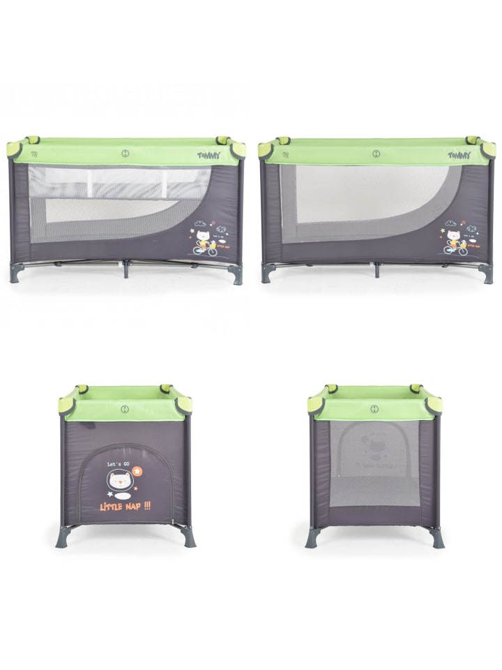 Moni Reisebett Tommy, 2 Ebenen in grün günstig kaufen 60x120 cm