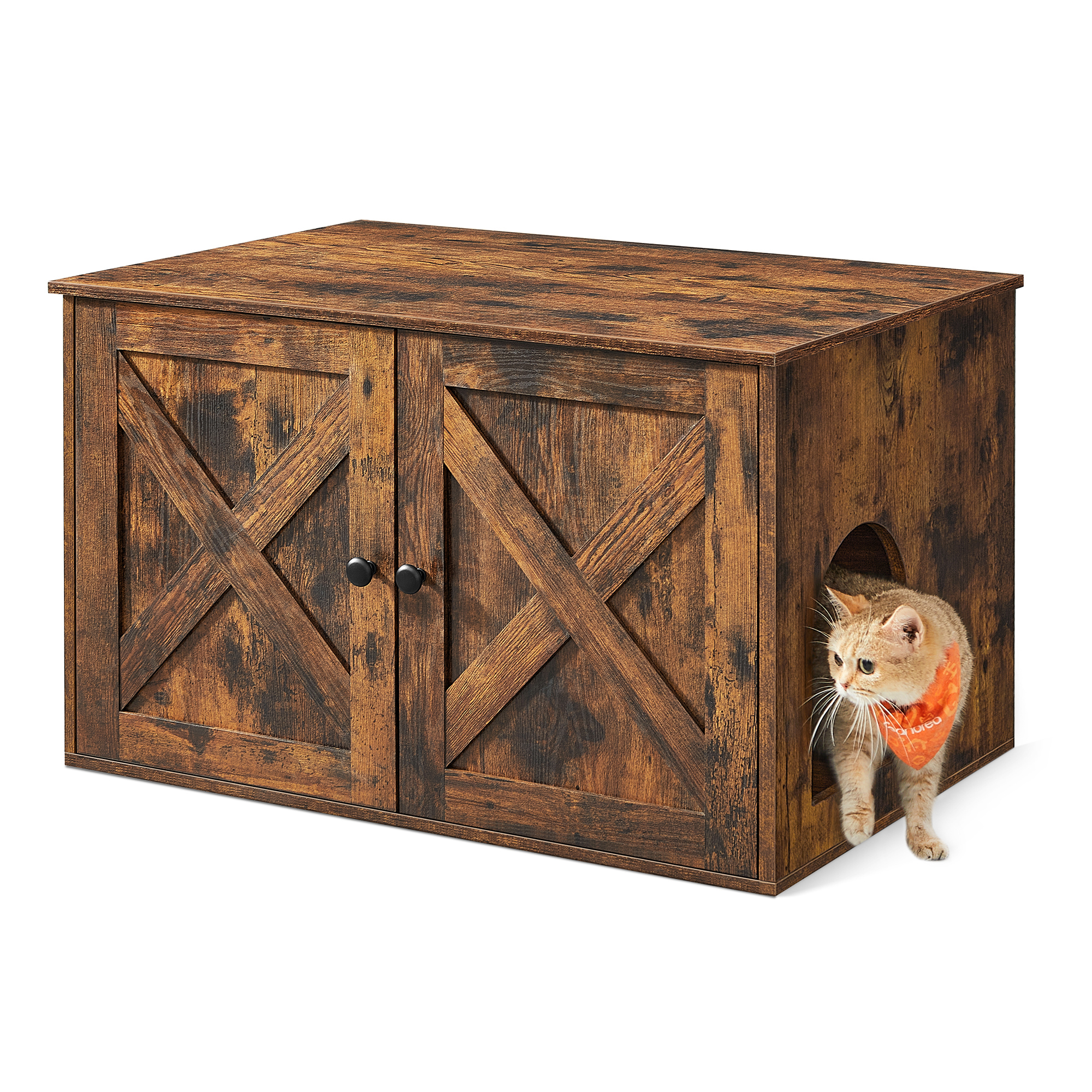 FEANDREA Katzentoiletten FEANDREA Katzenklo Schrank Vintagebraun