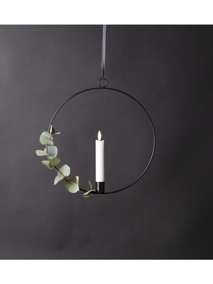 STAR Trading LED Lichterkranz Flamme Ring, schwarz, 30cm in Schwarz günstig kaufen onesize