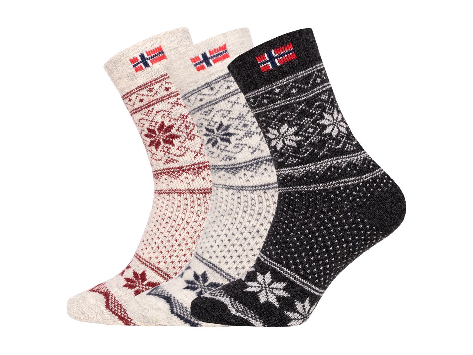 HomeOfSocks Norwegersocken Skandinavische Wollsocke 