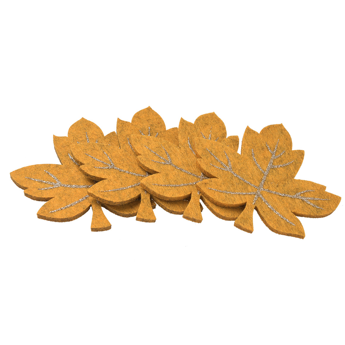 4 Filzuntersetzer in Blatt-Form
