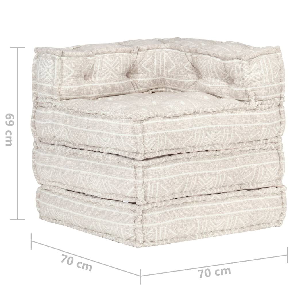 Klappmatratze 297477, möbelando, 69 cm hoch, (LxBxH: 70x70x69 cm), aus Baumwolle in Beige