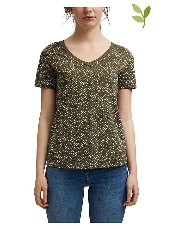 ESPRIT Neues T-Shirt in Khaki (nur vorgewaschen) günstig kaufen L
