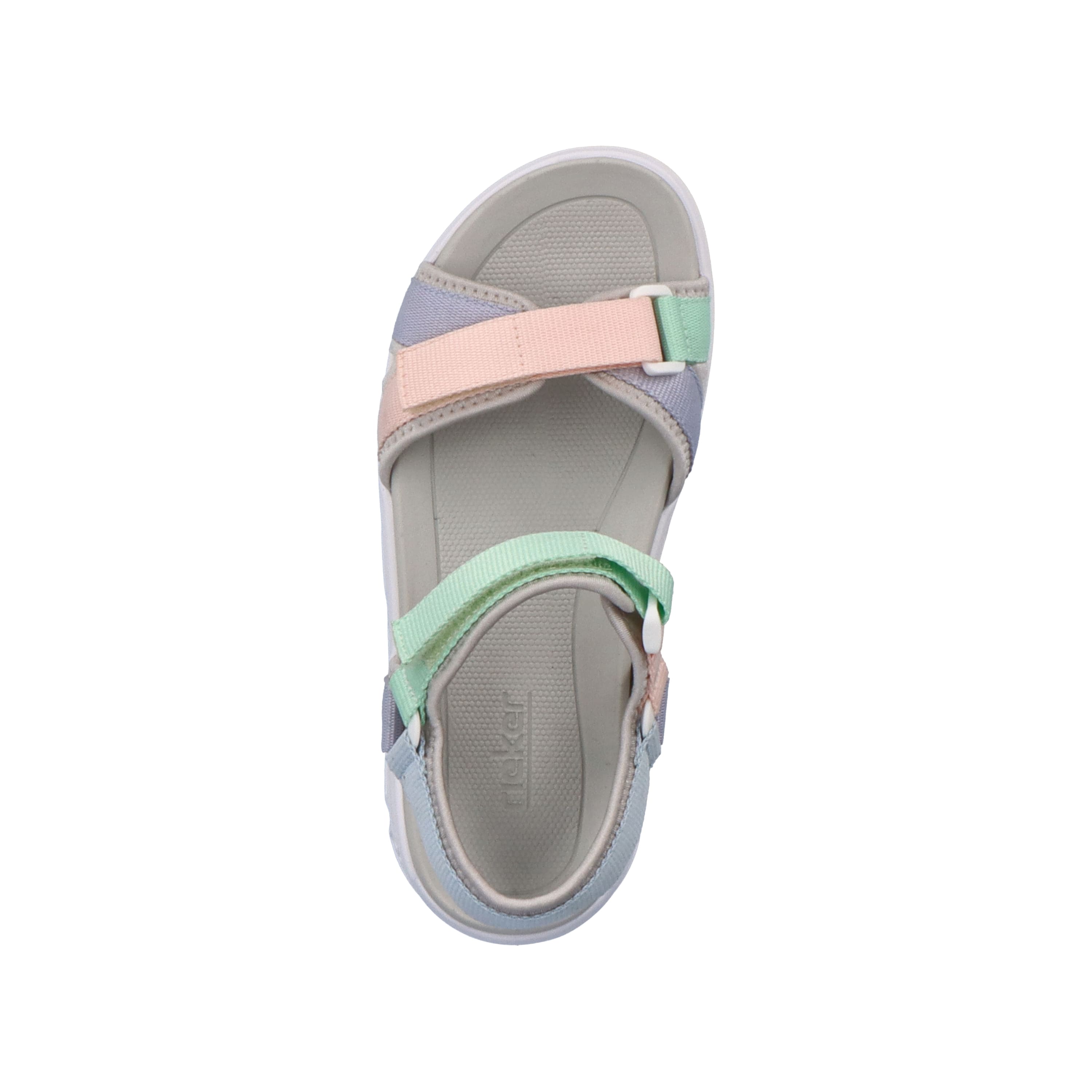 Rieker Damen Trekkingsandalen mint-green soft-pink lilac