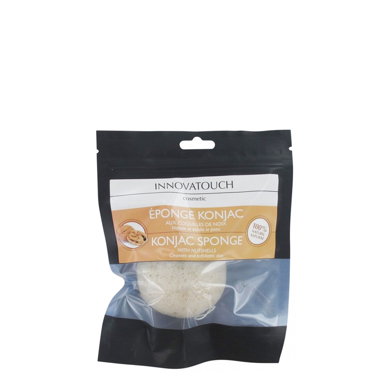 Innovatouch Éponge Konjac Aux Coquilles de Noix Nettoie et Exfolie