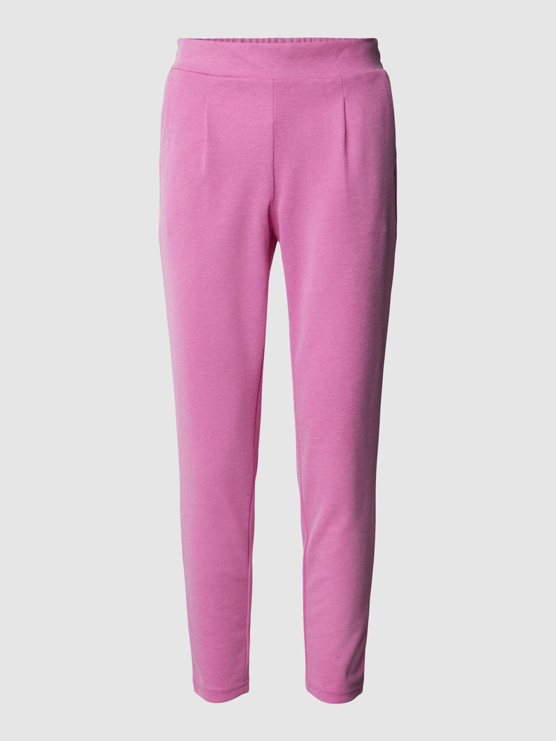 Stoffhose mit Bundfalten in pink