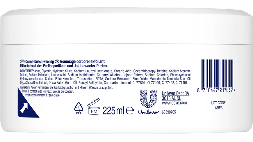 Dove Dusch-Peeling Macadamia & Reismilch 225 ml 225 ml