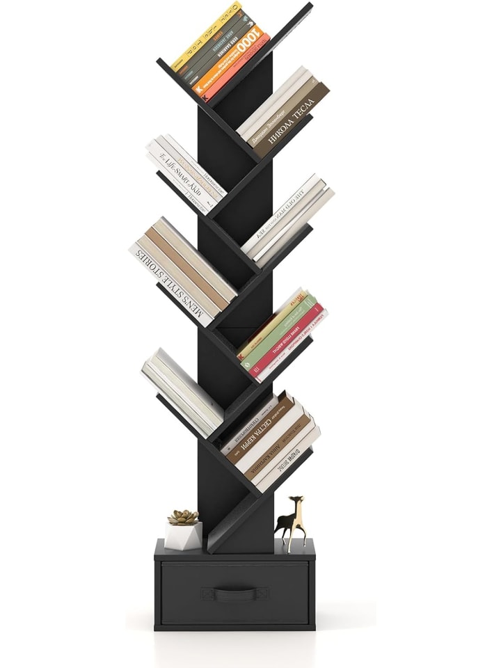 COSTWAY Bücherregal in Baumform in Schwarz günstig kaufen onesize