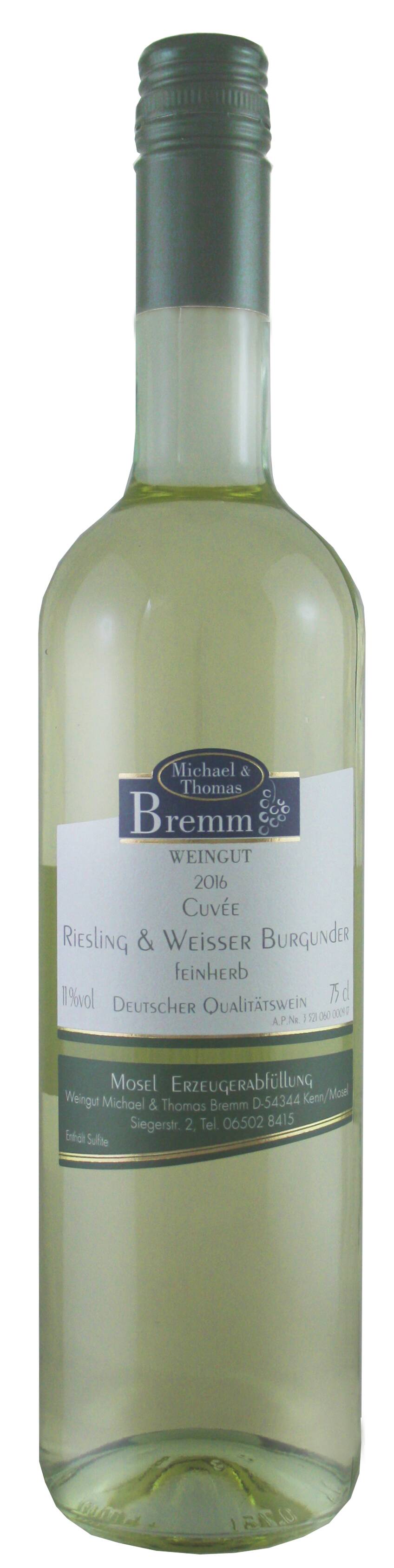 Weingut Bremm Cuvee Riesling & Weisser Burgunder feinherb Weingut Bremm 2020