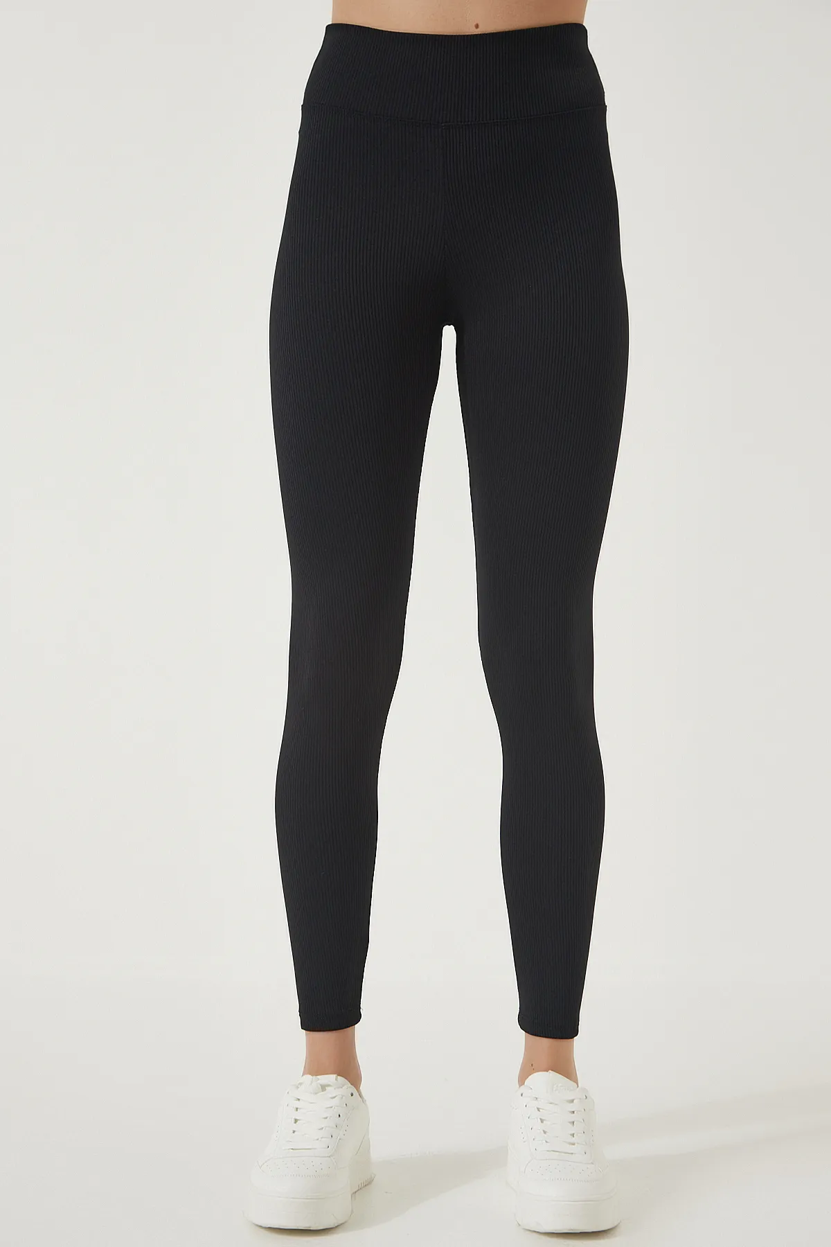 Happiness İstanbul  Schwarze Wickelstrumpfhose mit hoher Taille für Damen HW00003