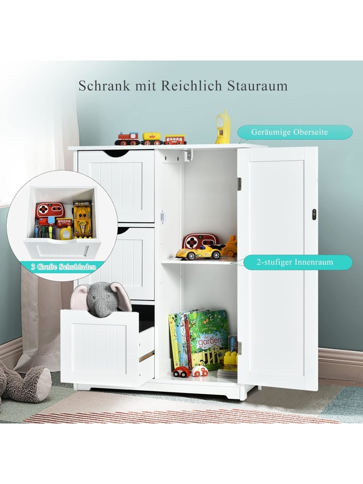 COSTWAY Badezimmerschrank in Weiß günstig kaufen 60 cm